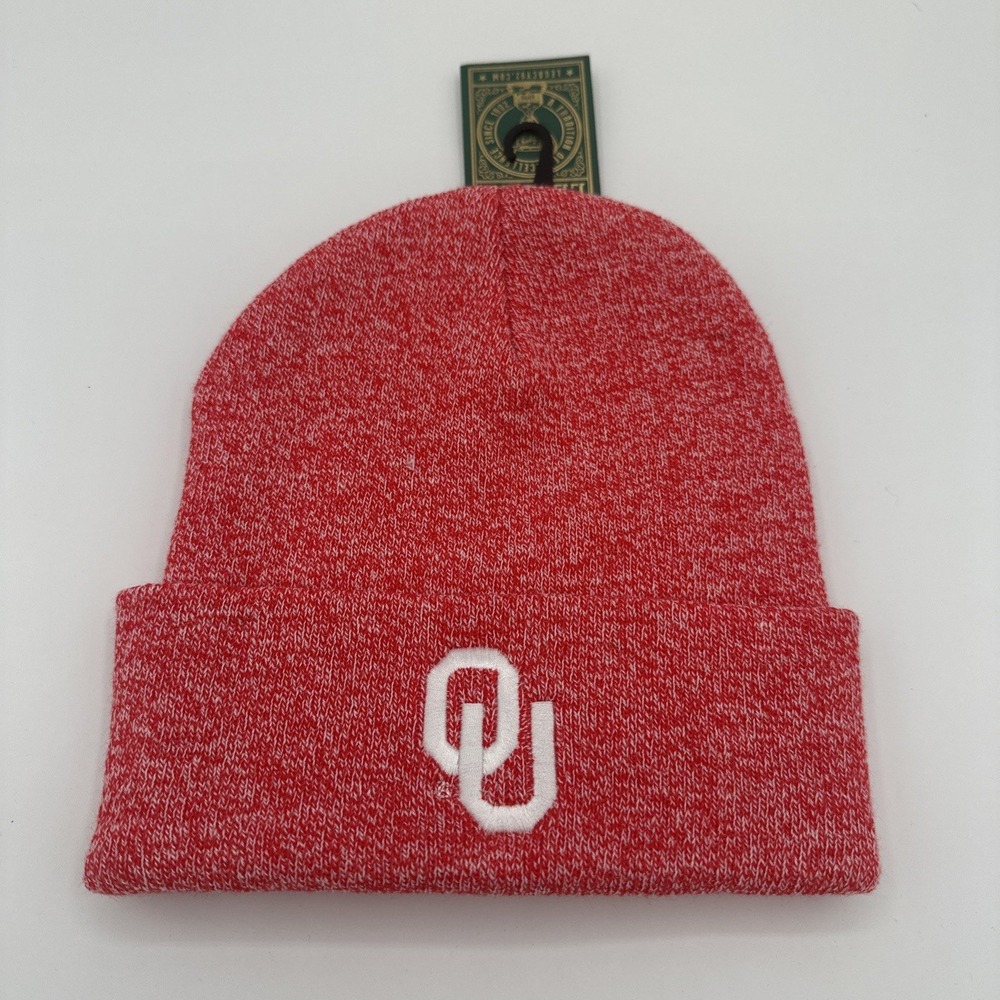 University of Oklahoma Sooners Cuffed Beanie OU League Legacy‎ Red White NCAA